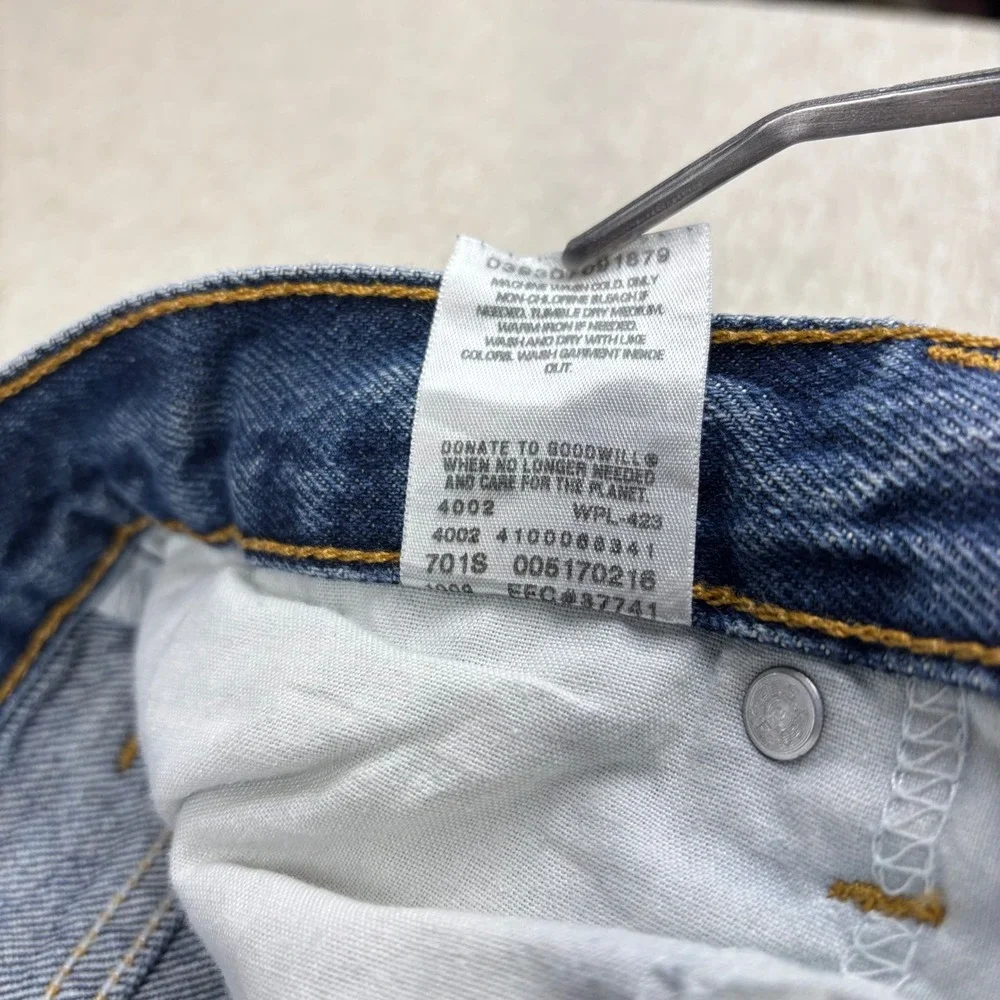 Vintage Levis 517 Bootcut Jeans Mens 36x34 Blue Light Distress Festival Denim